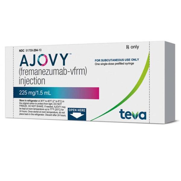 Ajovy fremanezumab vfrm